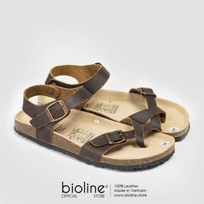 Sandal đế trấu da bò BIRKEN - BIO14