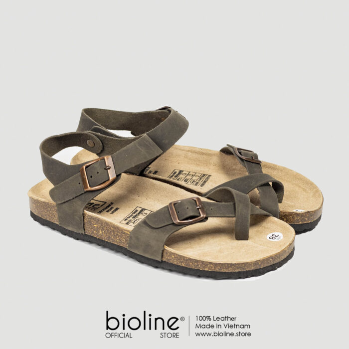 Sandal đế trấu da bò BIRKEN - BIO14