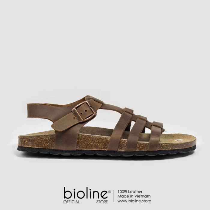 Sandal đế trấu da bò BIRKEN - BIO12