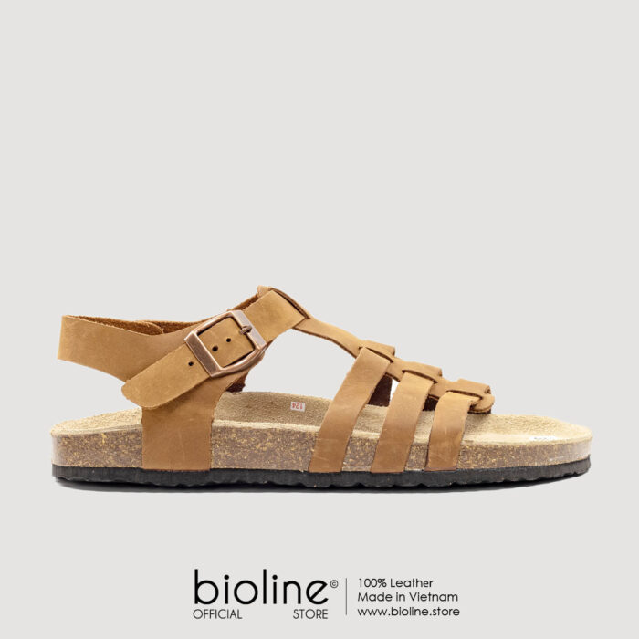 Sandal đế trấu da bò BIRKEN - BIO12