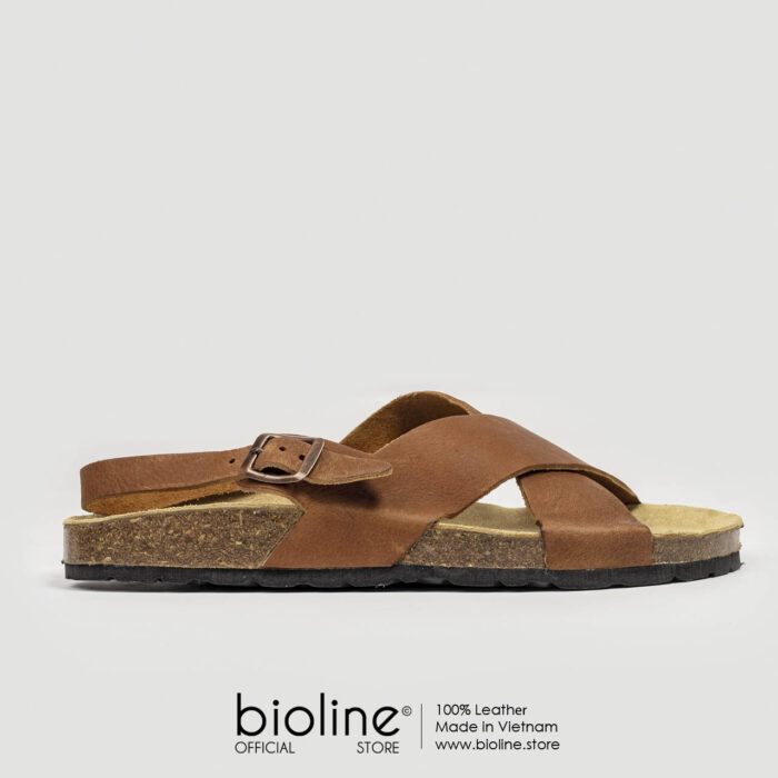 Sandal đế trấu da bò BIRKEN - BIO11