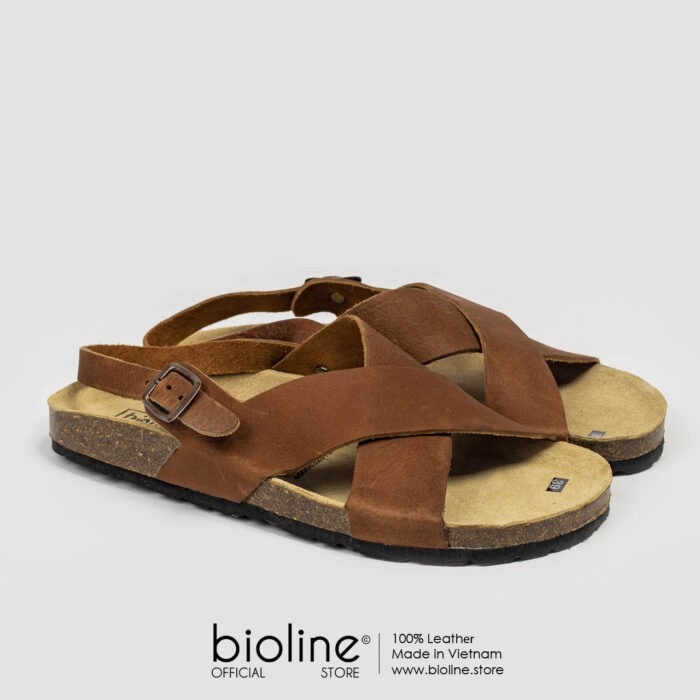 Sandal đế trấu da bò BIRKEN - BIO11