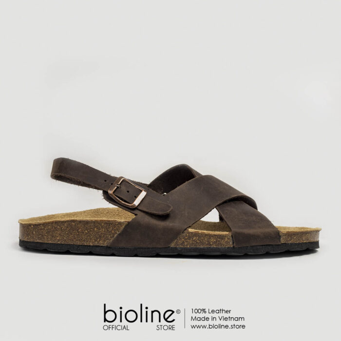 Sandal đế trấu da bò BIRKEN - BIO11