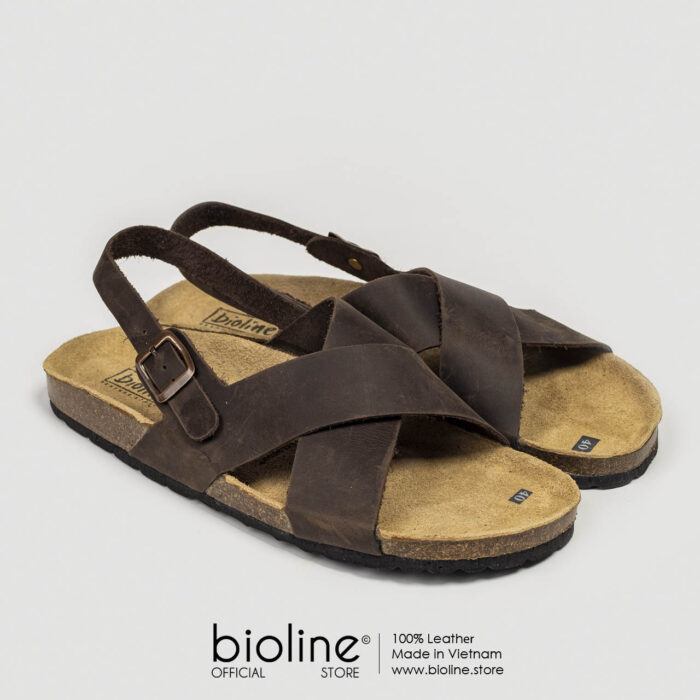 Sandal đế trấu da bò BIRKEN - BIO11