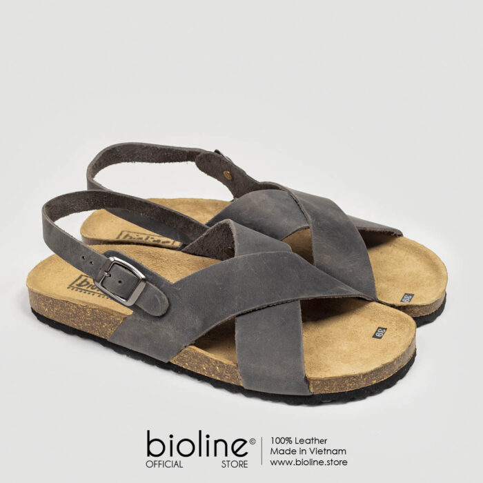 Sandal đế trấu da bò BIRKEN - BIO11