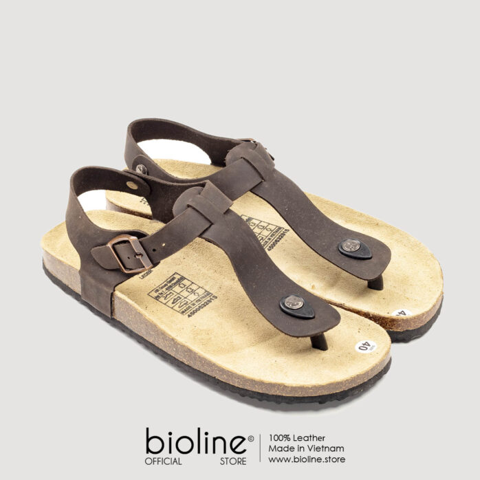 Sandal đế trấu da bò BIRKEN - BIO10