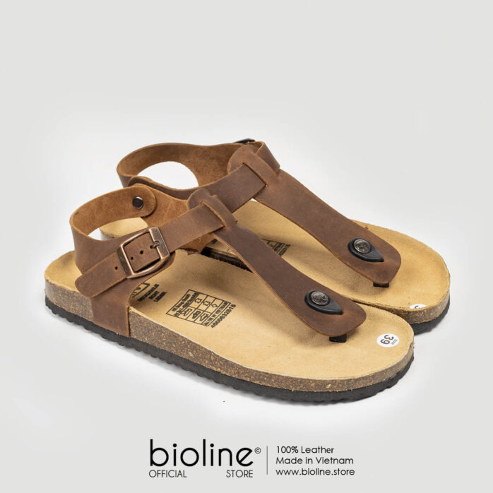 Sandal đế trấu da bò BIRKEN - BIO10