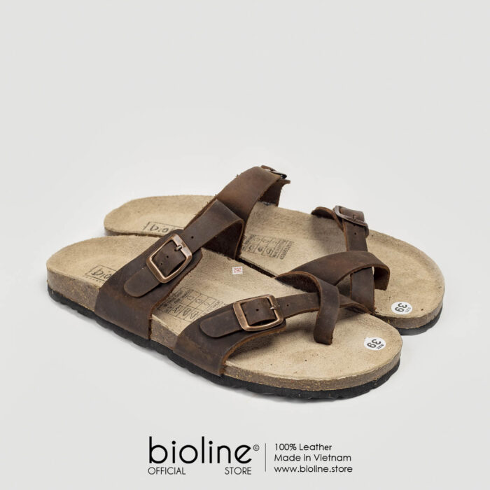 Dép đế trấu da bò BIRKEN - BIO06