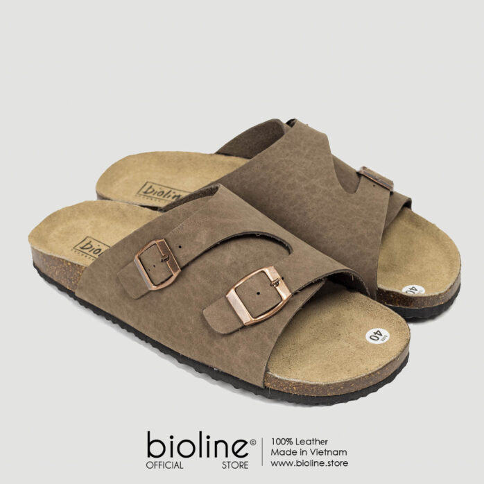 Dép đế trấu da bò BIRKEN - BIO19