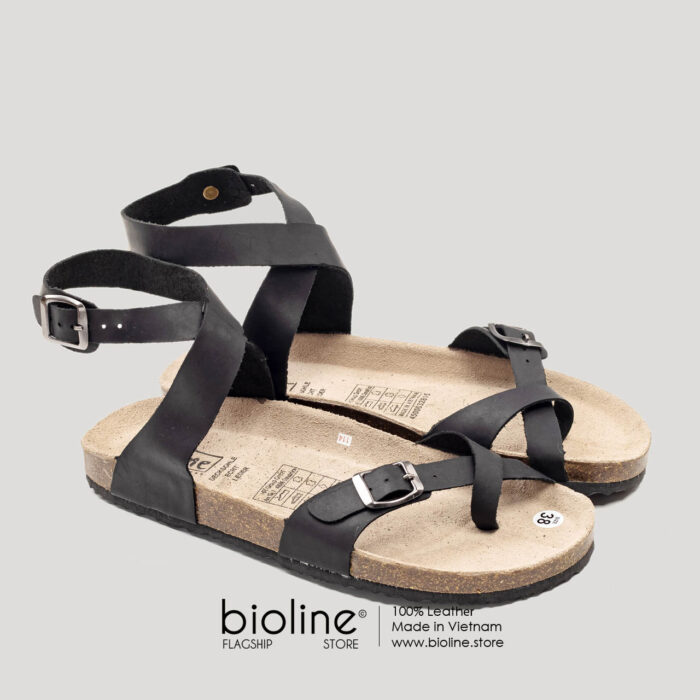 Sandal đế trấu da bò BIRKEN - BIO16