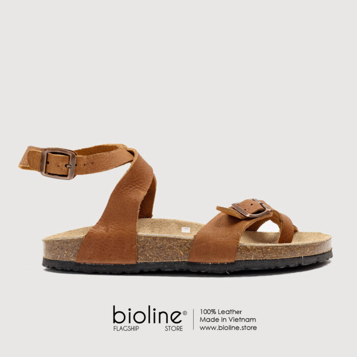 Sandal đế trấu da bò BIRKEN - BIO16