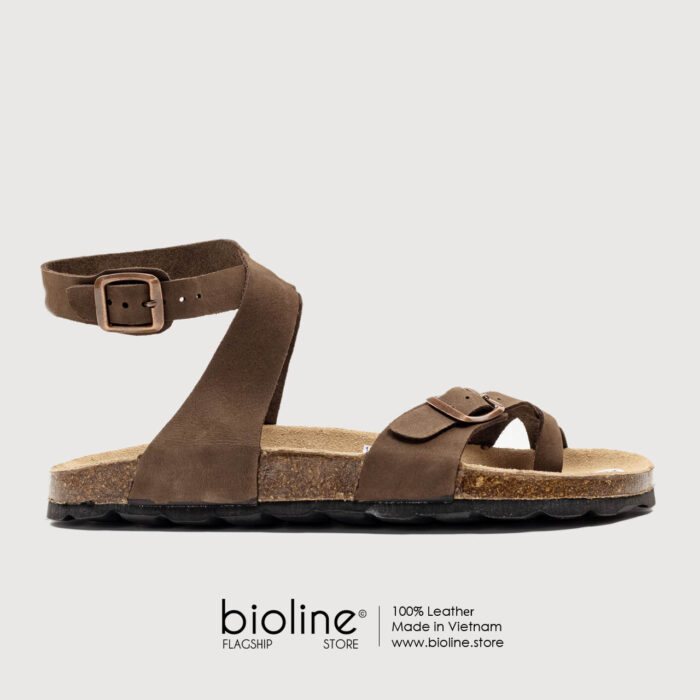 Sandal đế trấu da bò BIRKEN - BIO16