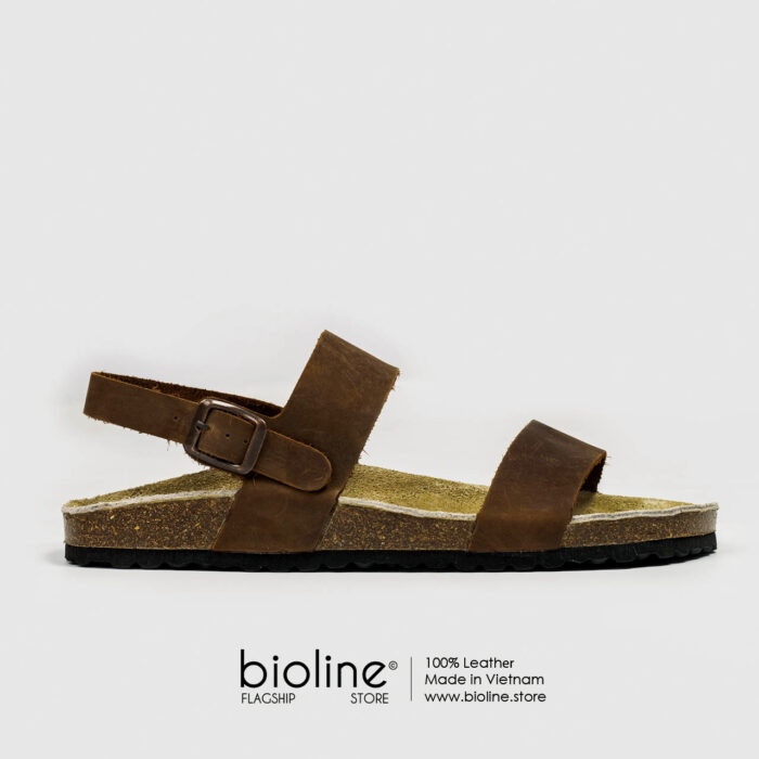 Sandal đế trấu da bò BIRKEN - BIO15