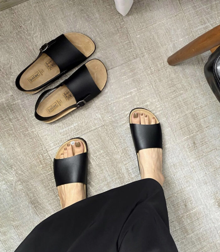 Sandal đế trấu da bò BIRKEN - BIO22